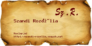 Szandi Rozália névjegykártya