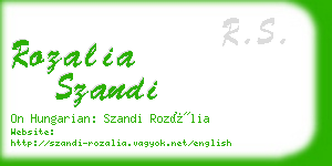 rozalia szandi business card